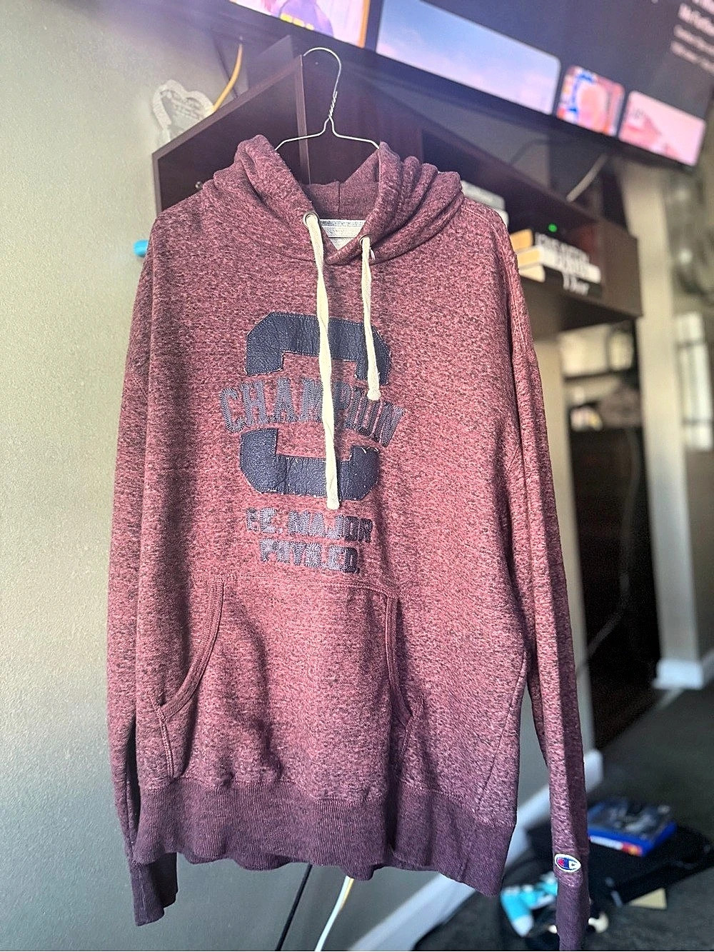 Champion Logo Hoodie Size Large Like New